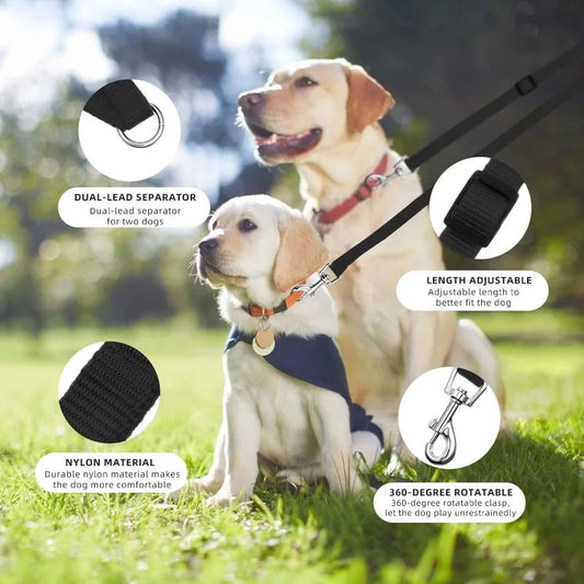 Adjustable Double Dog Trainer Lead