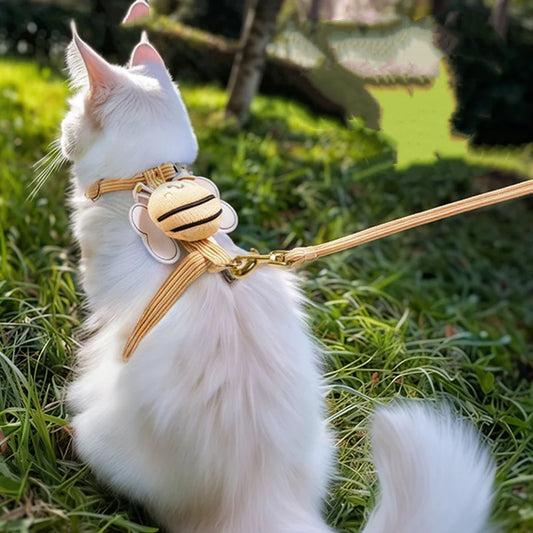 Portable Bee Breast Strap Leash for Small to Medium Dogs and Cats