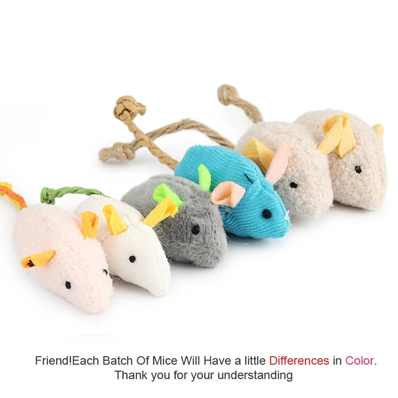 6pcs Mix Pet Toy Catnip Mice for Cats