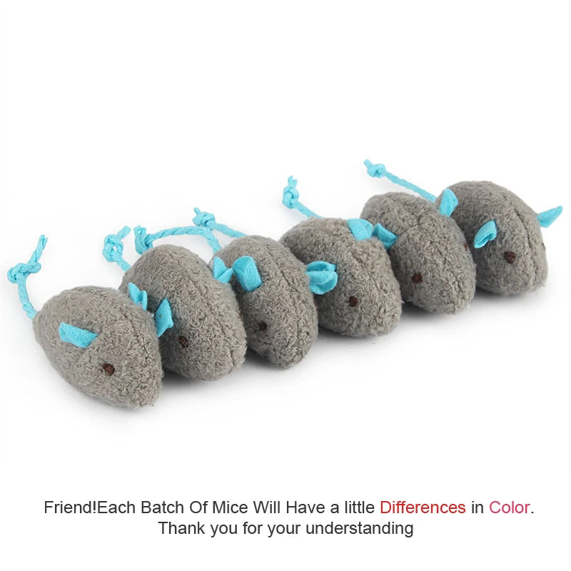 6pcs Mix Pet Toy Catnip Mice for Cats