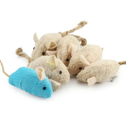 6pcs Mix Pet Toy Catnip Mice for Cats