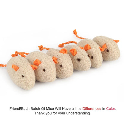 6pcs Mix Pet Toy Catnip Mice for Cats