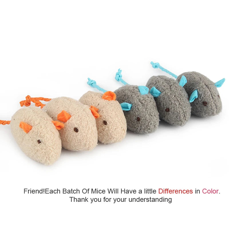 6pcs Mix Pet Toy Catnip Mice for Cats