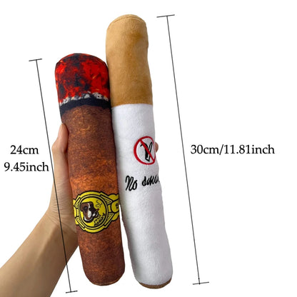 Big Cigar Smoke Plush Squeak Toys for Dogs