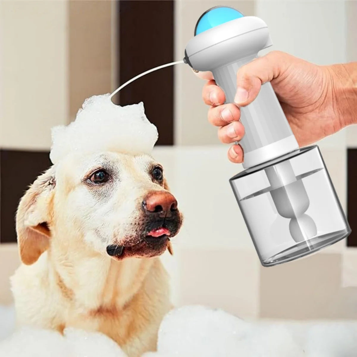 Electric Foam Machine Soap Dispenser for Washing Dogs and Cats