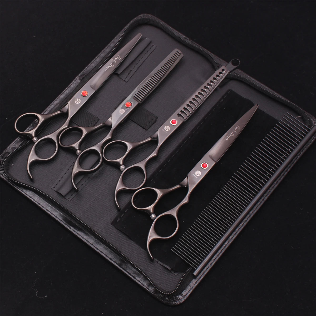 Purple Dragon Pet Scissors 7'' Stainless Dog Grooming Kit