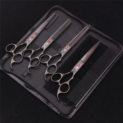 Purple Dragon Pet Scissors 7'' Stainless Dog Grooming Kit