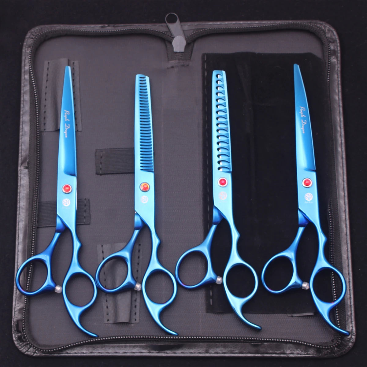 Purple Dragon Pet Scissors 7'' Stainless Dog Grooming Kit
