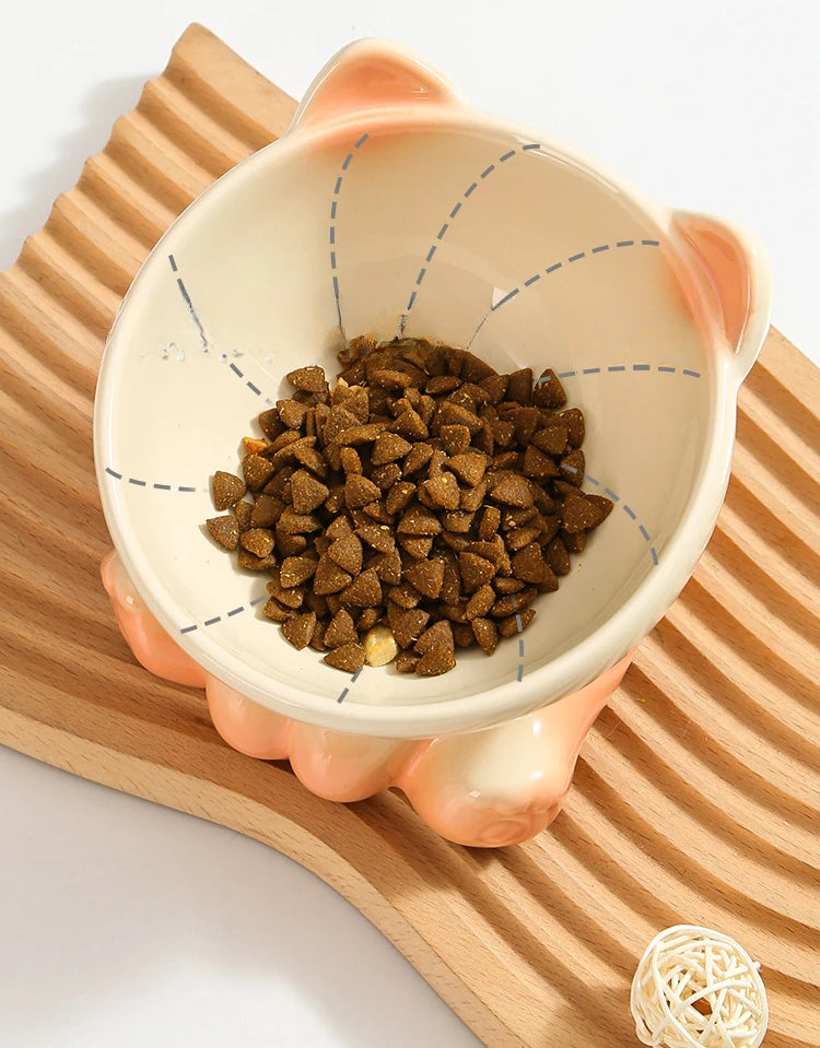 Gradient Ceramic Cat Bowl