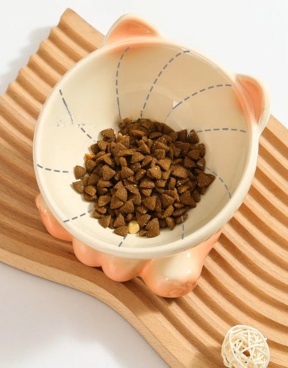 Gradient Ceramic Cat Bowl
