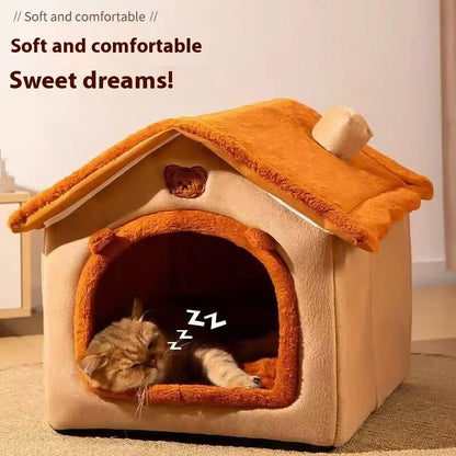 House Style Pet Bed for Small Dogs & Cats