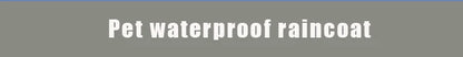 Outdoor Large Dog Reflective Raincoat