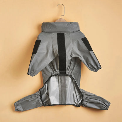Outdoor Large Dog Reflective Raincoat