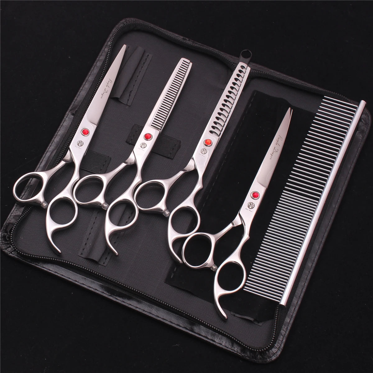 Purple Dragon Pet Scissors 7'' Stainless Dog Grooming Kit