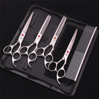 Purple Dragon Pet Scissors 7'' Stainless Dog Grooming Kit