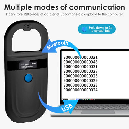 Black Animal RFID Reader 134.2KHz 125kHz
