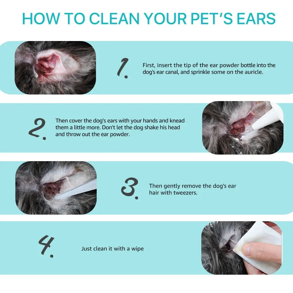 Pet Ear Powder for Dogs and Cats Health