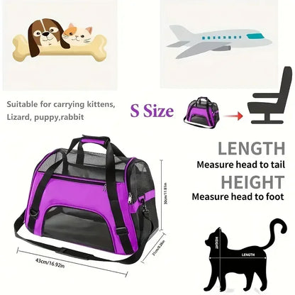 Portable Pet Carrier for Cats and Small Dogs