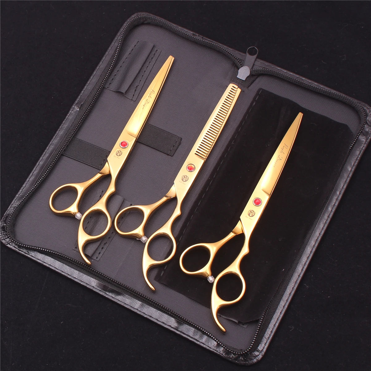 Purple Dragon Pet Scissors 7'' Stainless Dog Grooming Kit