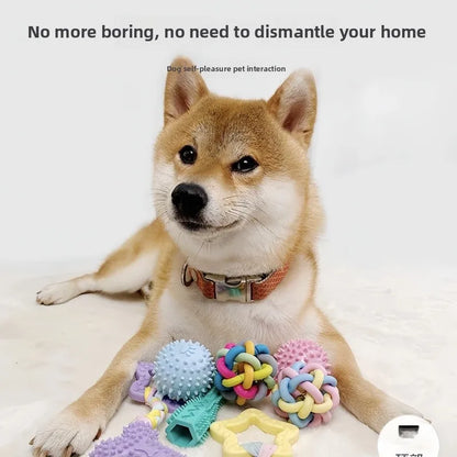 Interactive Rubber Chewing Ball Toy for Dogs and Cats