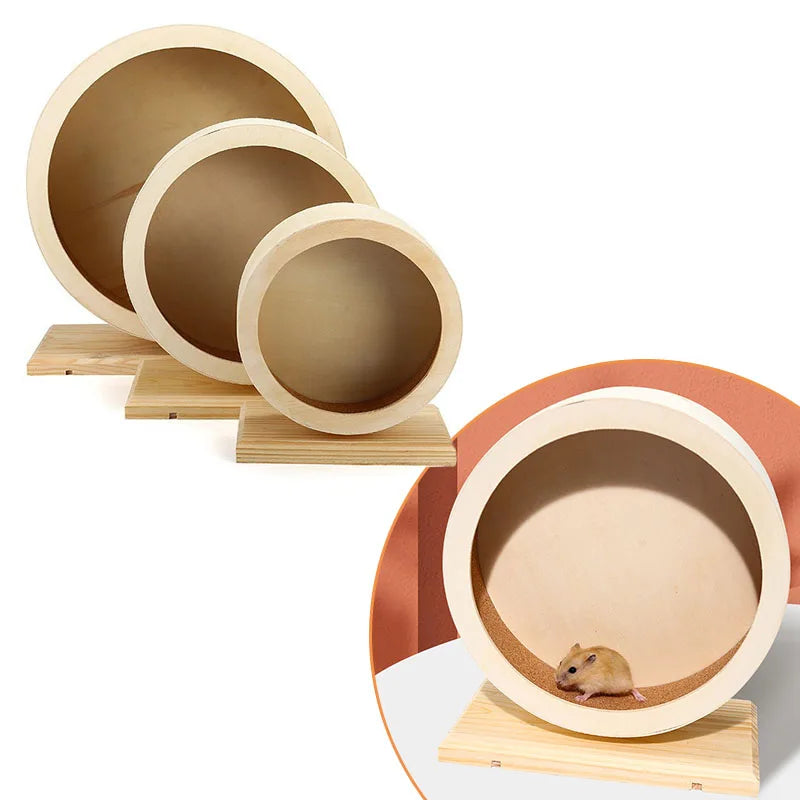 Hamster Wooden Running Wheel