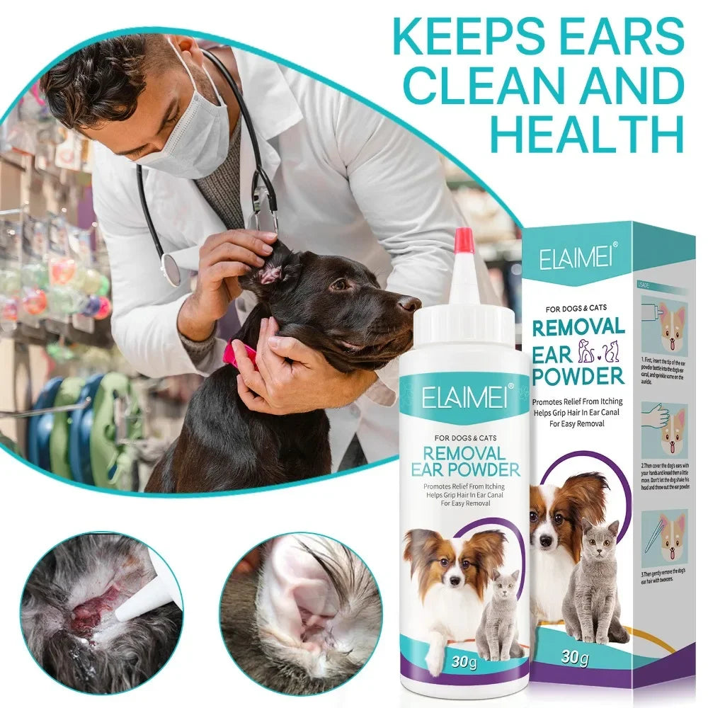Pet Ear Powder for Dogs and Cats Health