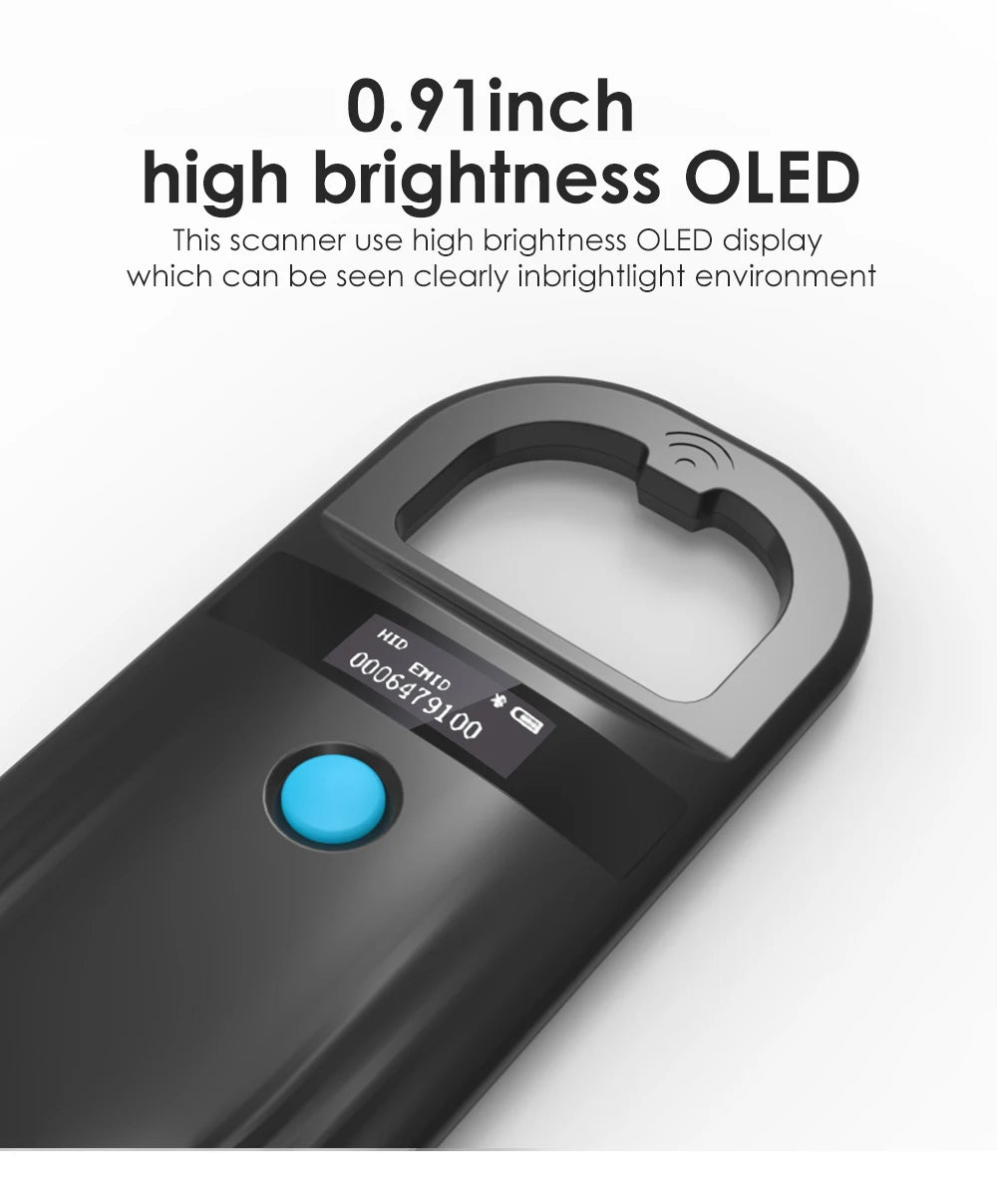 Black Animal RFID Reader 134.2KHz 125kHz