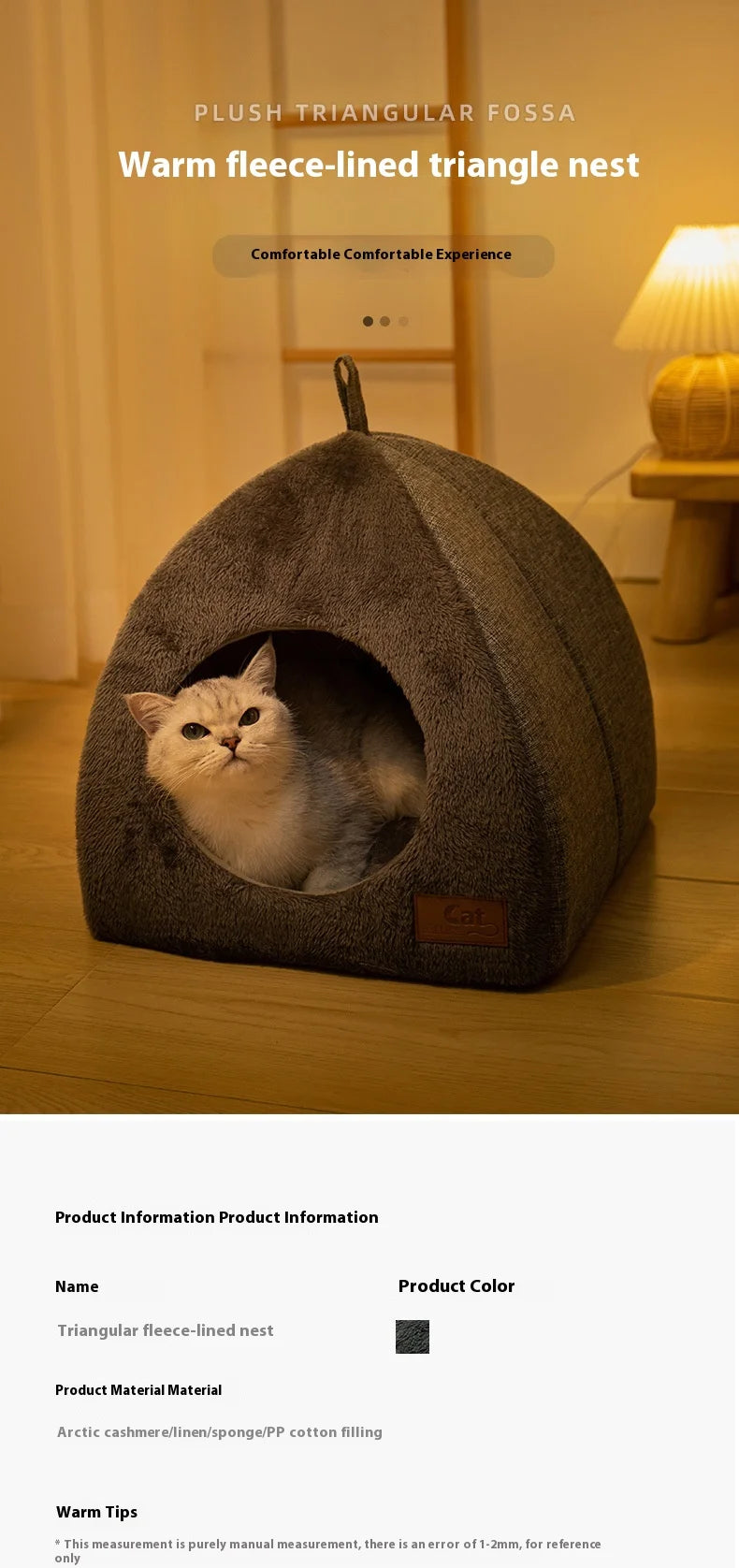 Triangle Cat Nest/House