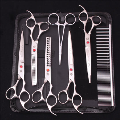 Purple Dragon Pet Scissors 7'' Stainless Dog Grooming Kit