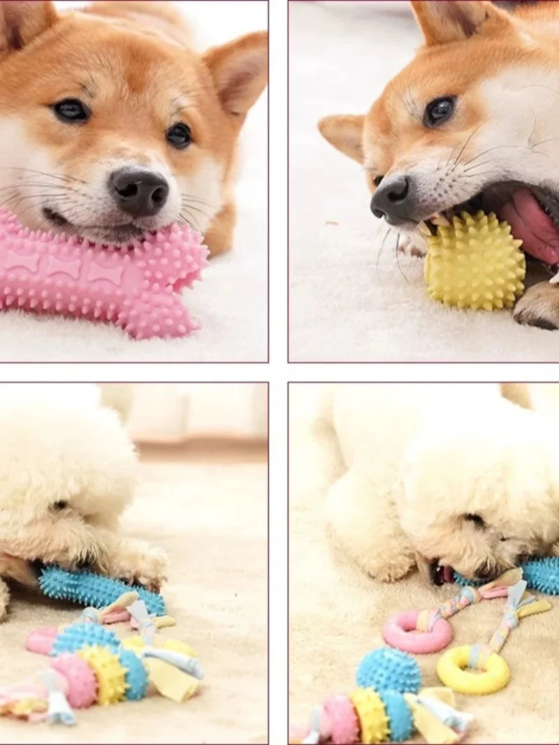 Interactive Rubber Chewing Ball Toy for Dogs and Cats