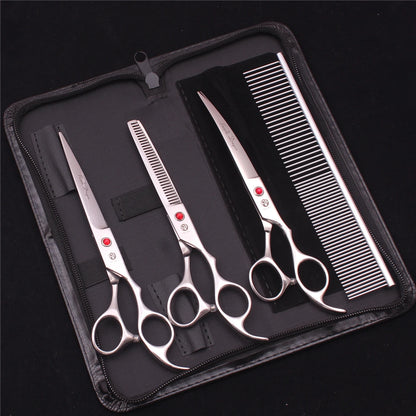 Purple Dragon Pet Scissors 7'' Stainless Dog Grooming Kit