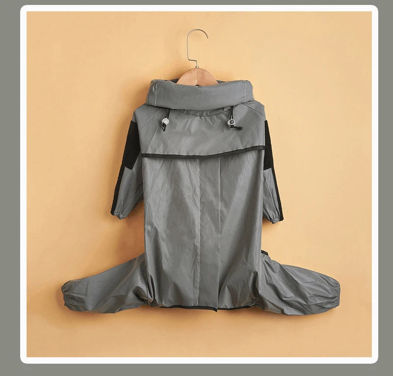 Outdoor Large Dog Reflective Raincoat