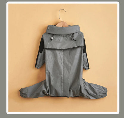 Outdoor Large Dog Reflective Raincoat