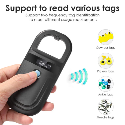 Black Animal RFID Reader 134.2KHz 125kHz