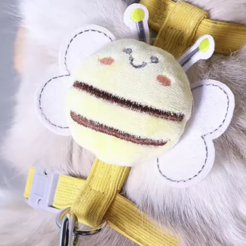 Portable Bee Breast Strap Leash for Small to Medium Dogs and Cats