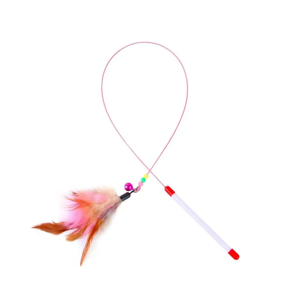 Funny Cat Stick with Feather Bell