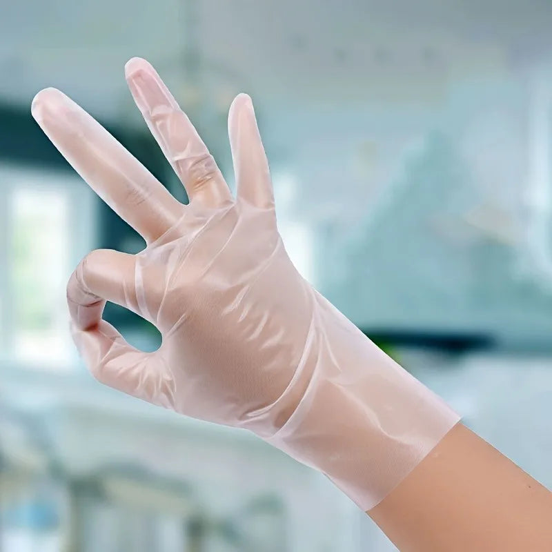 White Waterproof & Oil-Resistant Nitrile Gloves