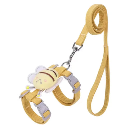 Portable Bee Breast Strap Leash for Small to Medium Dogs and Cats