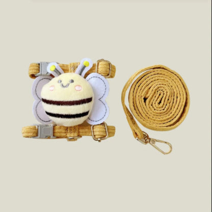 Portable Bee Breast Strap Leash for Small to Medium Dogs and Cats
