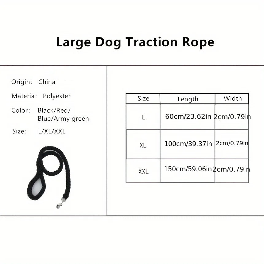Strong 5-Foot Braided Dog Leash