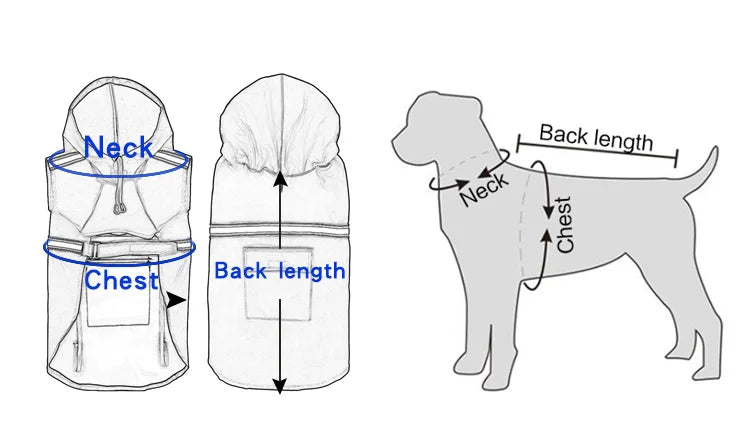 Dog Raincoat - Cloak Style