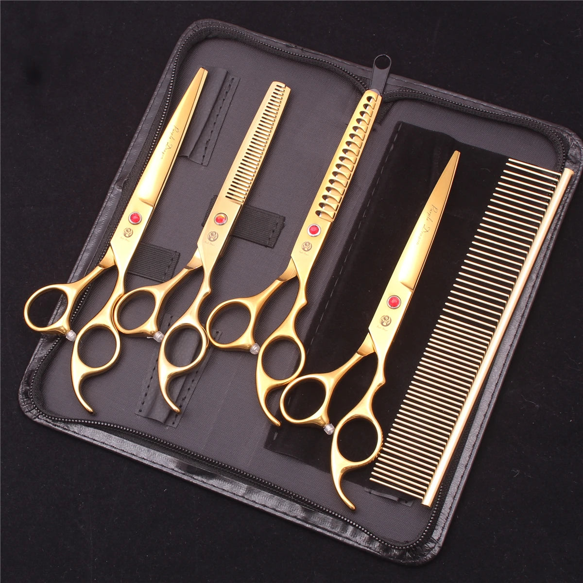Purple Dragon Pet Scissors 7'' Stainless Dog Grooming Kit