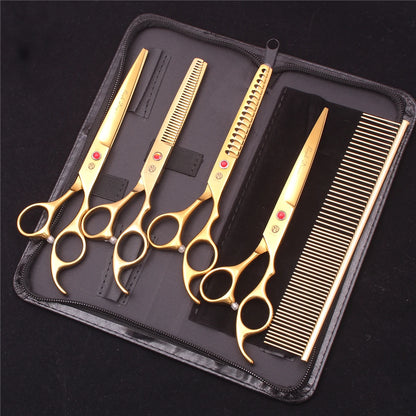 Purple Dragon Pet Scissors 7'' Stainless Dog Grooming Kit