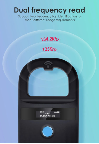 Black Animal RFID Reader 134.2KHz 125kHz