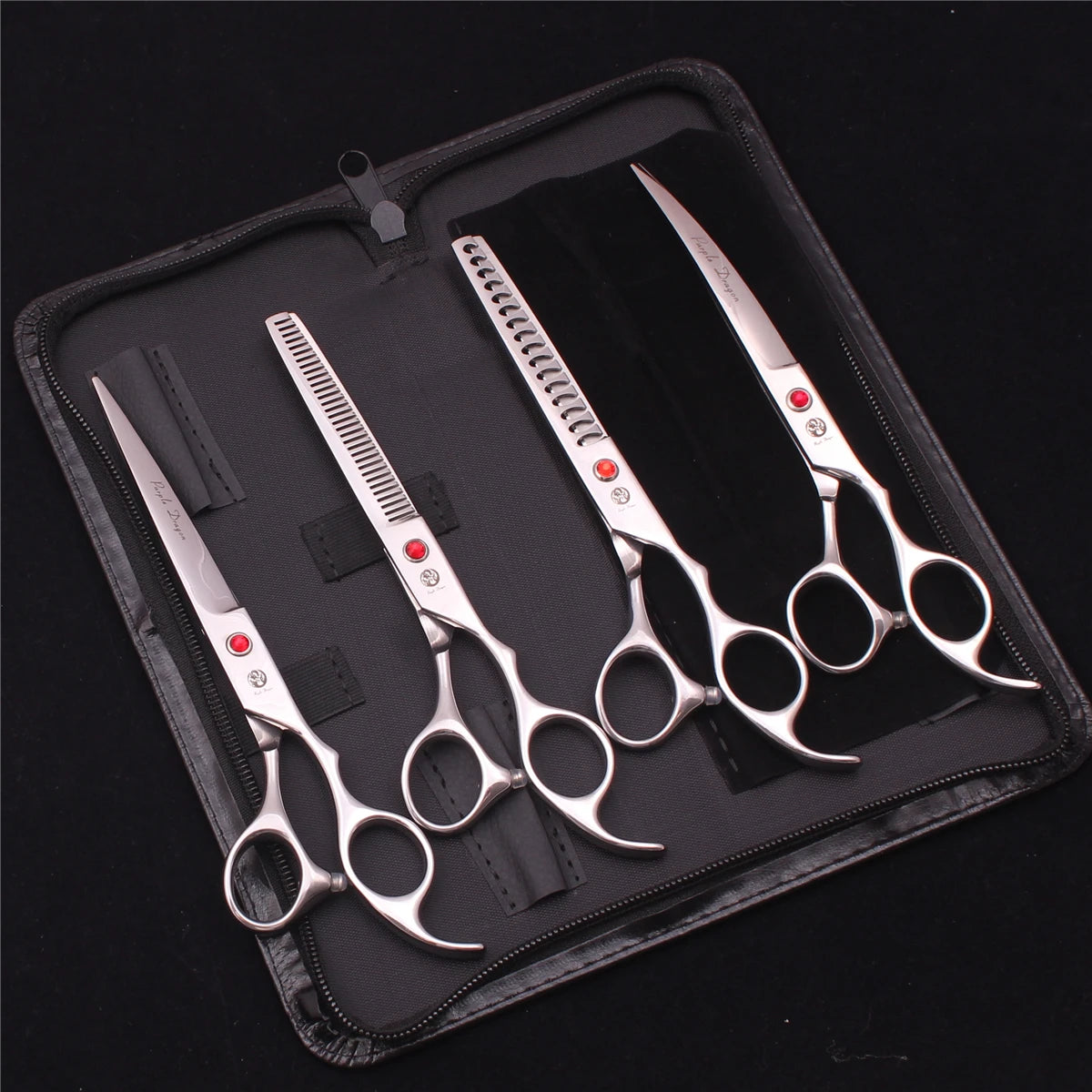 Purple Dragon Pet Scissors 7'' Stainless Dog Grooming Kit