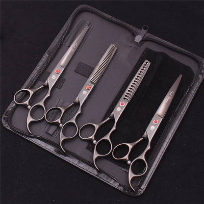 Purple Dragon Pet Scissors 7'' Stainless Dog Grooming Kit