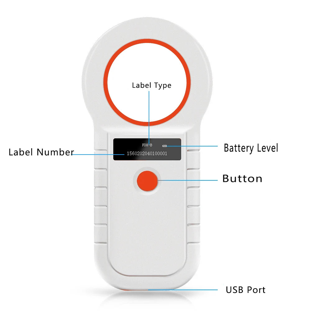 134.2KHz RFID Animal Reader