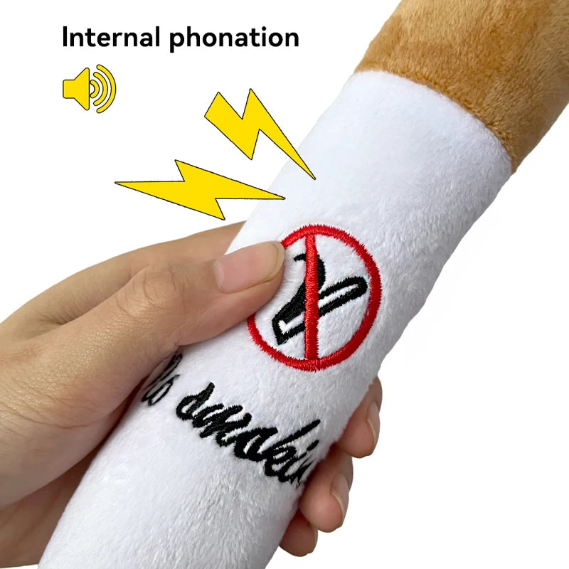 Big Cigar Smoke Plush Squeak Toys for Dogs
