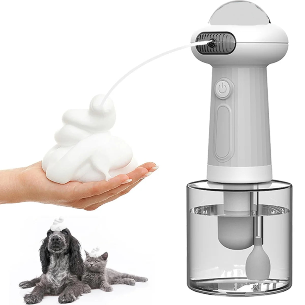 Electric Foam Machine Soap Dispenser for Washing Dogs and Cats