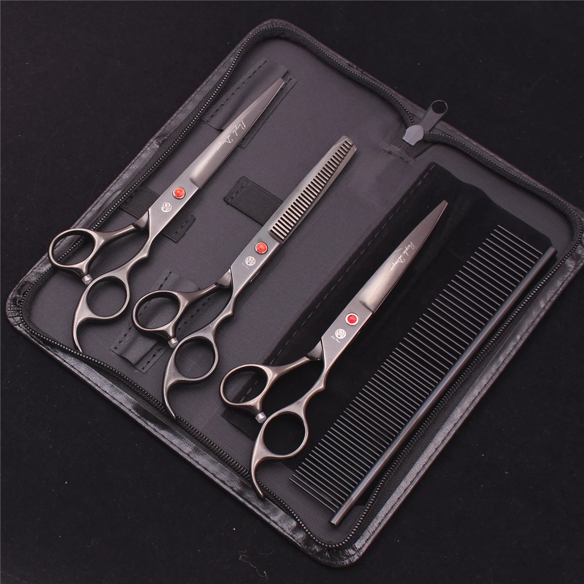 Purple Dragon Pet Scissors 7'' Stainless Dog Grooming Kit